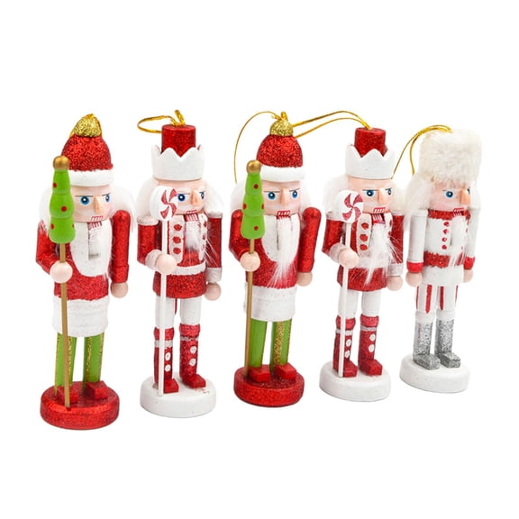 FVDPWYE 5 Pieces Nutcracker Figurine Tabletop Figurine Pendant Nutcracker Sculptures for