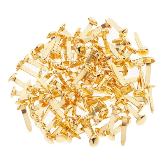 FVDPWYE 50/100x Metal DIY Variety Mini Brads Paper Fasteners Scrapbooking Craft - 100pcs 100pcs golden round head