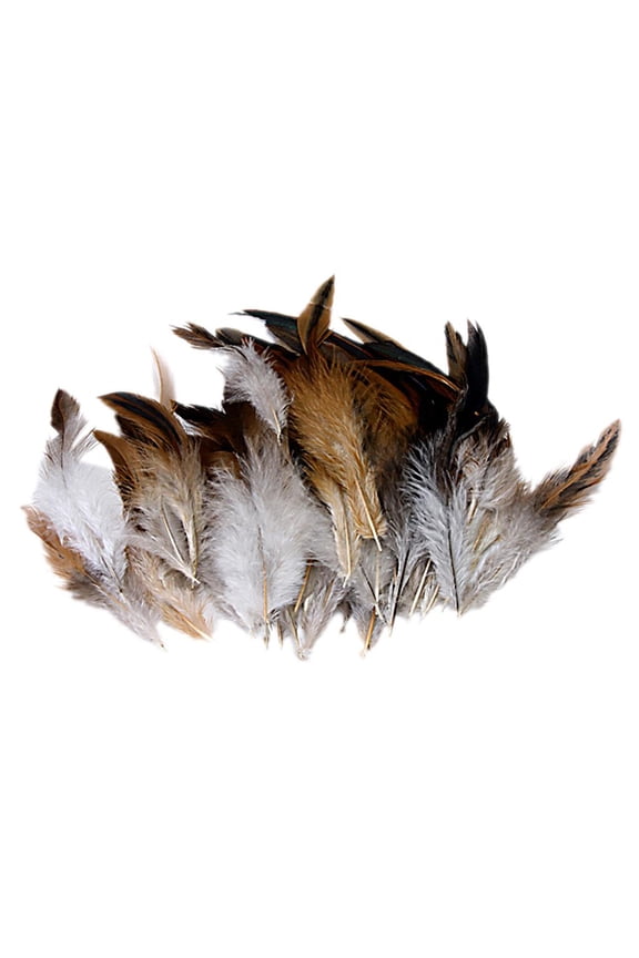 50 Natural Rooster Feather For COQUE Hair Extension Hat DIY Craft 2 - 6 1/2 Inch