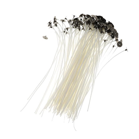 FVDPWYE 50 Pieces 7.87 Inch Natural Candle Wick, Low Smoke Pre-Waxed, Pre-Tabbed, 100%