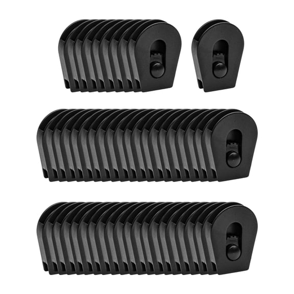 FVDPWYE 50 Pieces Bungee E Collar Strap Locks Easy to Use Multifunction Ends Stopper for Large