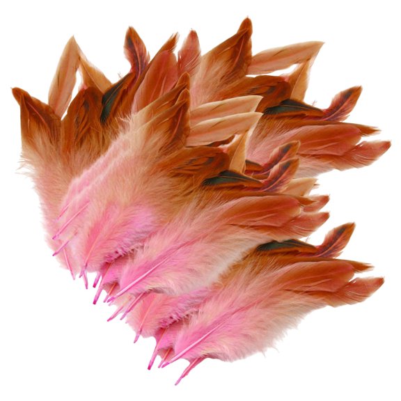 FVDPWYE 50 Pieces Feathers for Crafts Handicraft Accessories Lightweight Colored Feather Pink