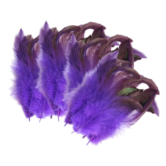 FVDPWYE 50 Pieces Feathers for Crafts Handicraft Accessories Lightweight Colored Feather Purple