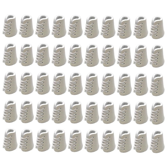 FVDPWYE 50 Pieces PU Leather Cord Ends Multifunctional Conveneint Smooth Drawstring Cord White