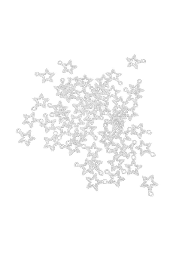 50pcs Fairy Star Wish Charms Antique Silver Jewellery Making Crafts DIY 15mm