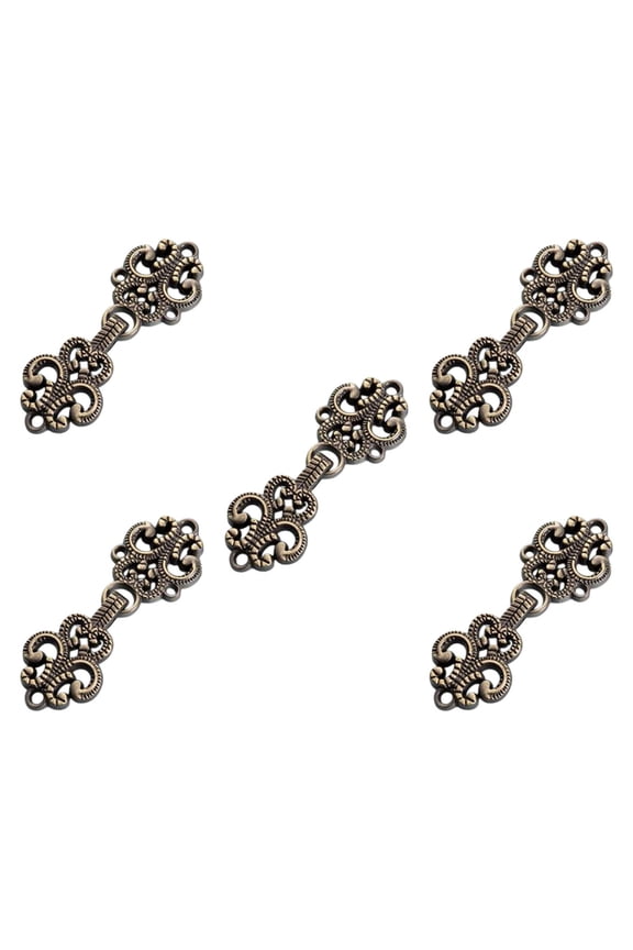 5Pcs Cloak Clasp Fasteners Clasp Closure Buttons Sew on Fashion Elegant Cardigan Bronze