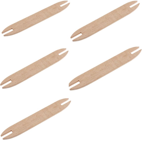 FVDPWYE 5pcs Natural Wood Weaving Shuttle Knitting Stick Spindle Rod Scarf DIY Tools