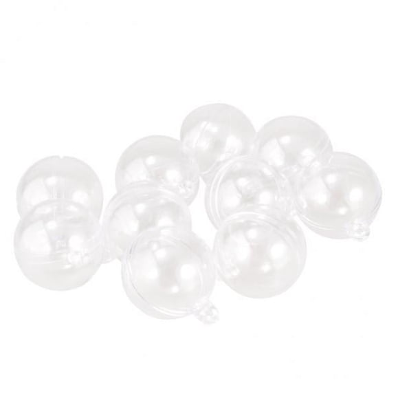 FVDPWYE 5x 10pcs Clear Plastic Bauble Craft Ball Transparent Sphere Candy Box - 3cm
