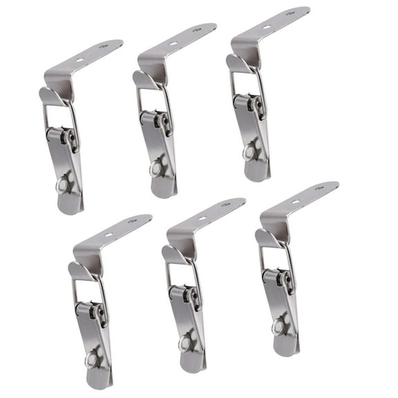 FVDPWYE 6 Pieces 90 Degree Hook Lock Bolt Latch Catches Hasp Clamp Right Angle Door Hasp B