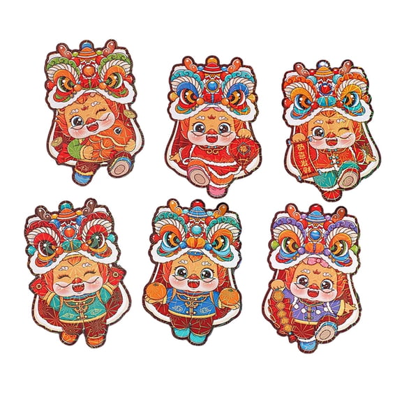 FVDPWYE 6 Pieces Chinese New Year Red Envelopes Lucky Money Envelopes Hongbao 2024 Year Style C
