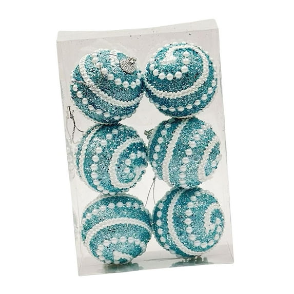 FVDPWYE 6 Pieces Christmas Hanging Ornaments Charm Pendants for Wreath Holiday Party Blue