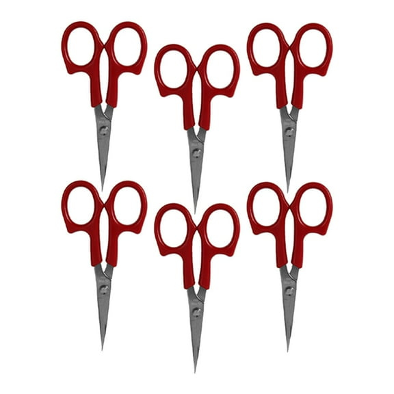 FVDPWYE 6 Pieces Embroidery Scissors Head up Curved Tip Sharp Sewing Scissors for Fabric