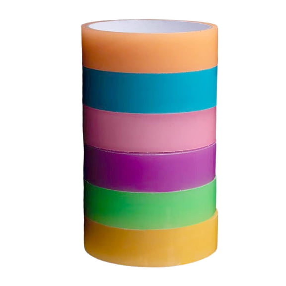 FVDPWYE 6 Pieces Sticky Ball Tapes Handmade Creative Educational Toys Sticky Tape Sticky 2.4cmx10m
