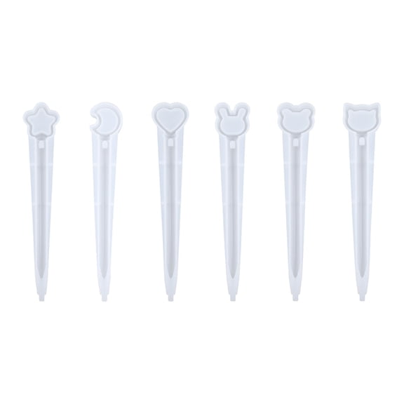 FVDPWYE 6Pcs Ballpoint Pen Silicone Models Pen Shape Silicone Casting Models Epoxy Resin