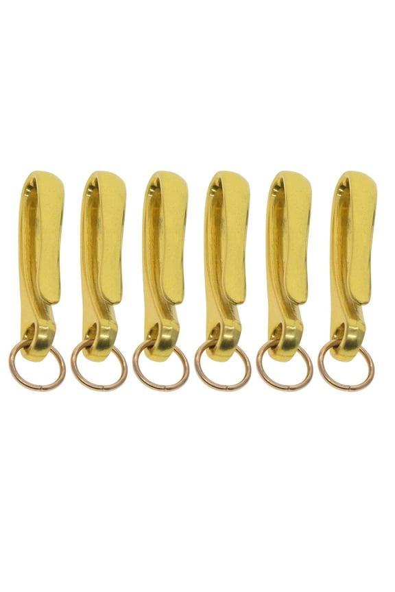 6Pcs Retro Style Fishing Hook Keychain DIY Crafting Wallet Holder Purse Belt Aureate