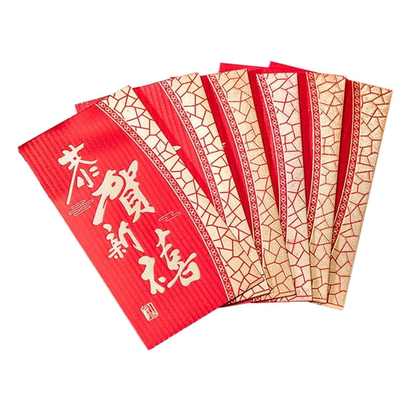 FVDPWYE 6pcs Chinese New Year Red Envelopes Red Packets Hongbao Hong Bao Money Envelopes Style C