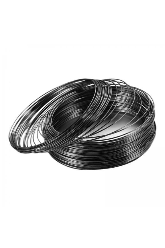 6x100x Loop Wire Bracelets Stylish for DIY Crafts Making Cuff Bangle Beginners Black 6 Pcs