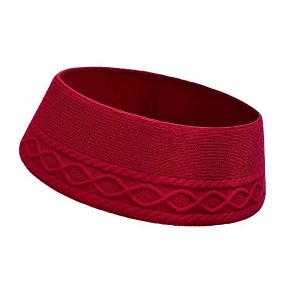 FVDPWYE 71cm Knitted Christmas Tree Collar Universal Fit Accessory Festive Tree Ring Red