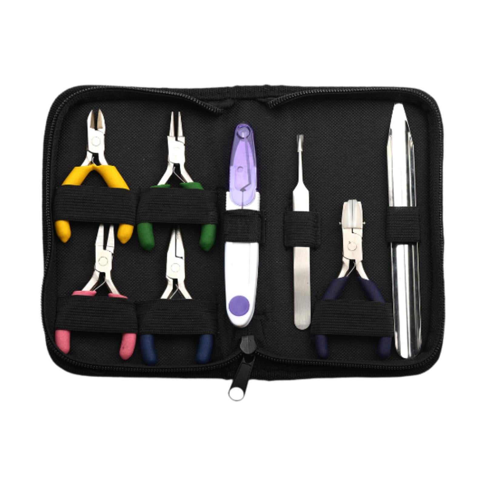 FVDPWYE 8 Pieces Jewelry Pliers Kit, DIY Crafts, Jewelry Making Tools,Beading Repairing for Rings Beginners,Necklaces,Beading,Earring