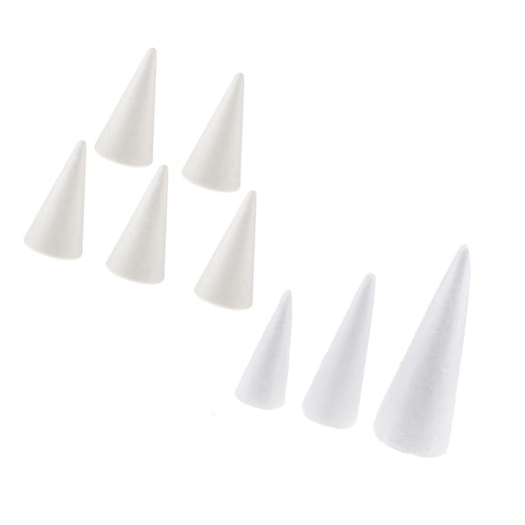 FVDPWYE 8 Pieces White Xmas Tree Shape Christmas Tree Foam Materials for Kids