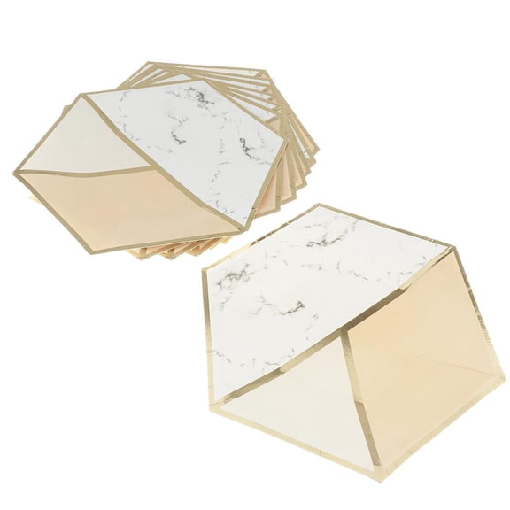 FVDPWYE 8pcs Hexagon Trays Wedding Birthday Party Tableware 26cm