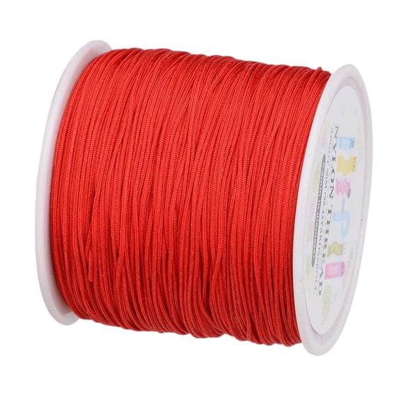 FVDPWYE 90 Meters Long Chinese Knotting Cord String, Macrame Thread Cord Beading String Red