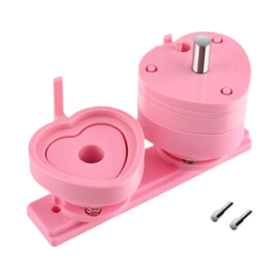 FVDPWYE ABS Plastic Badge Maker Die Mold Kit for Button Badge Press Machine and Creative Pink