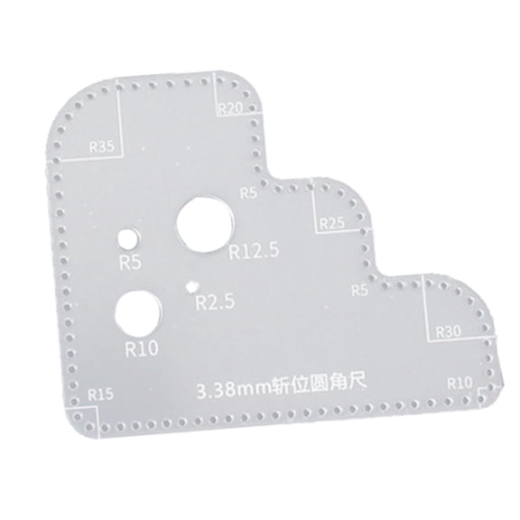 FVDPWYE Acrylic Circle Template Auxiliary Stencil Corner Hole Stitching Corner Templates 3.38mm
