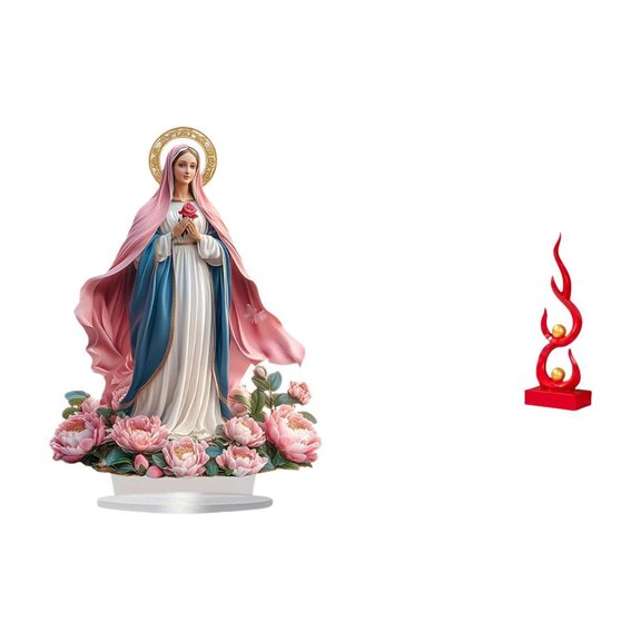 FVDPWYE Acrylic Flame Table Decor Resin Fire Ornament Freestanding Sculpture for Party Home Office Bookshelf Festival Bedroom Gift