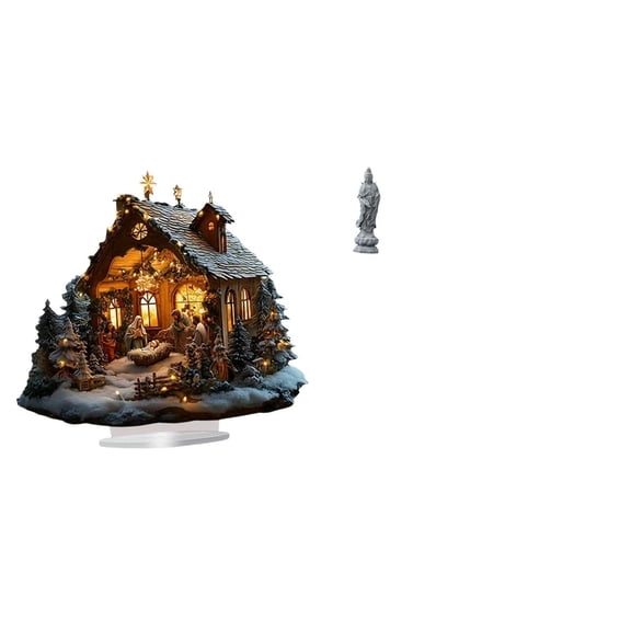 FVDPWYE Acrylic Freestanding Table Decor with Base and Guan Yin Female Buddha Figurine Sculpture for Party Home Bookshelf Festival Bedroom Cabinet