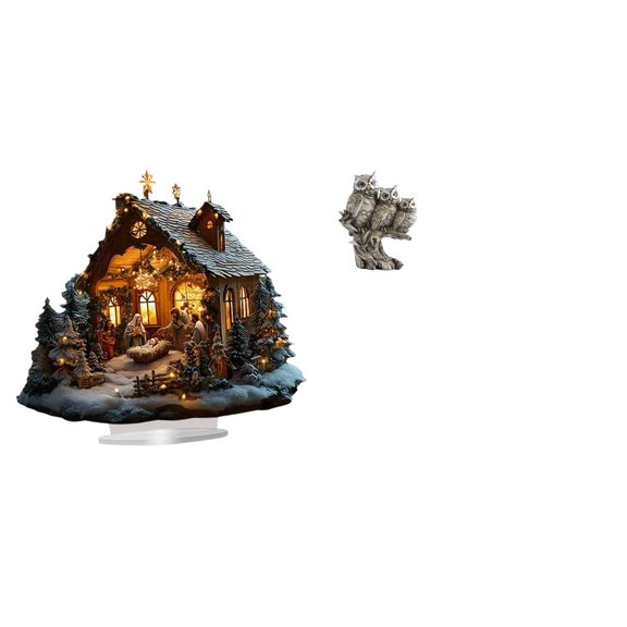 FVDPWYE Acrylic Owl Tabletop Ornament Freestanding Decorative Animal Sculpture with Base for Home Party Bookshelf Festival Bedroom Office Cabinet Decor