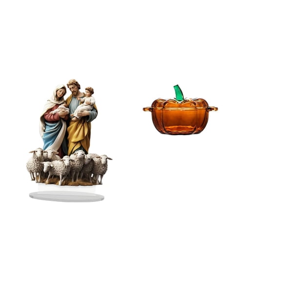 FVDPWYE Acrylic Pumpkin Shaped Tabletop Ornament Unique Glass Candy Dish with Lid Cookie Jar Orange Holiday Home Decor DIY Gift