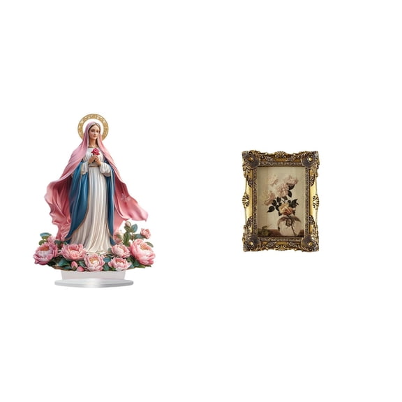 FVDPWYE Acrylic Resin Freestanding Photo Display Frame Decorative Tabletop Ornament for Home Party Bookshelf Bedroom Hallway Wedding Festival Decor