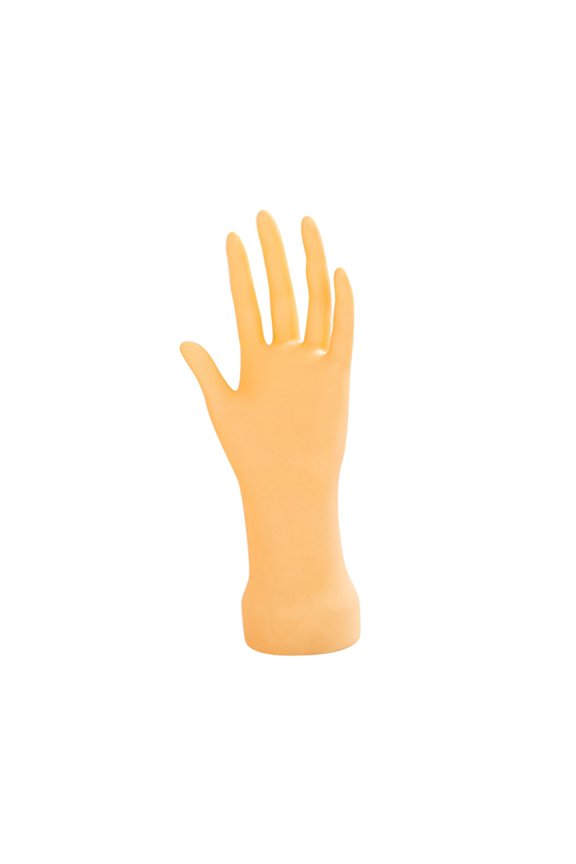 Adults Mannequin Hand Model Nails Art Training Hand Practice Hand Fake Hand Ring Skin Color Left