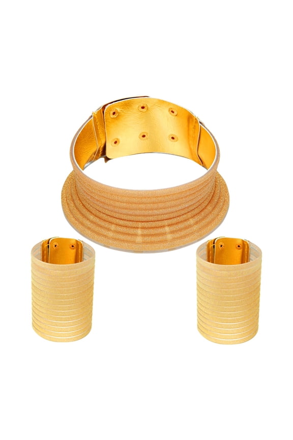 African National Choker Bracelet Long Neck Collars Necklace Bangle for Halloween Aureate