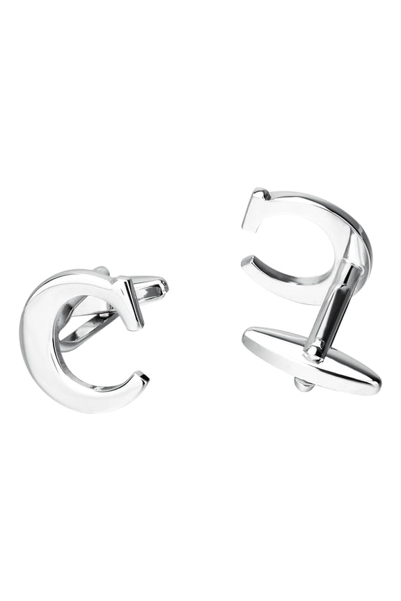 Alphabet uff Links Brass Black English Letter ufflinks C C