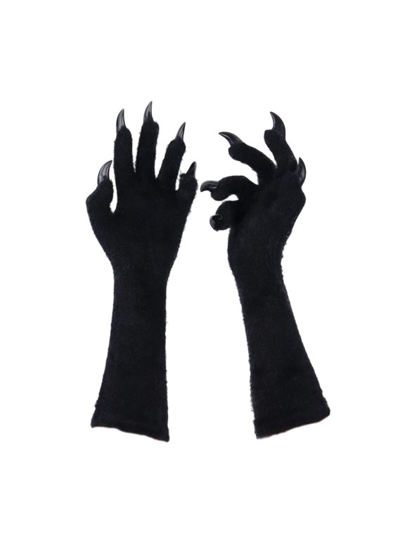 Animal Paw Gloves Accessory Party Supplies Gothic for Cosplayers Claw Gloves Black