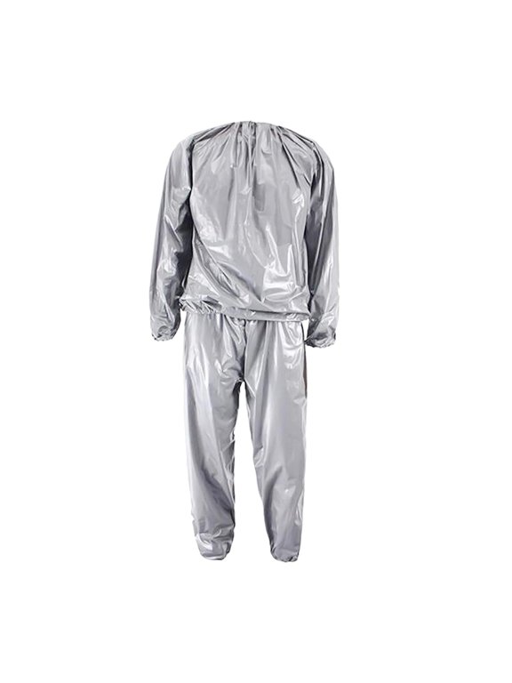 Anti- Fitness Sauna Suit Weight Loss Exercise Gym Home Running Quick Sweat Women Yellow XXL