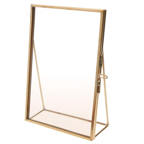 FVDPWYE Antique Brass Glass Metal Picture Photo Frame Vintage Portrait Picture Frame New 5x7in