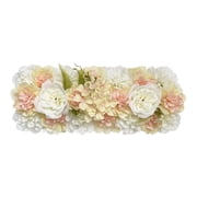 FVDPWYE Arch Flower Centerpieces Arched Door Flower Row Silk Flower for Wedding Ceremony Light Champagne