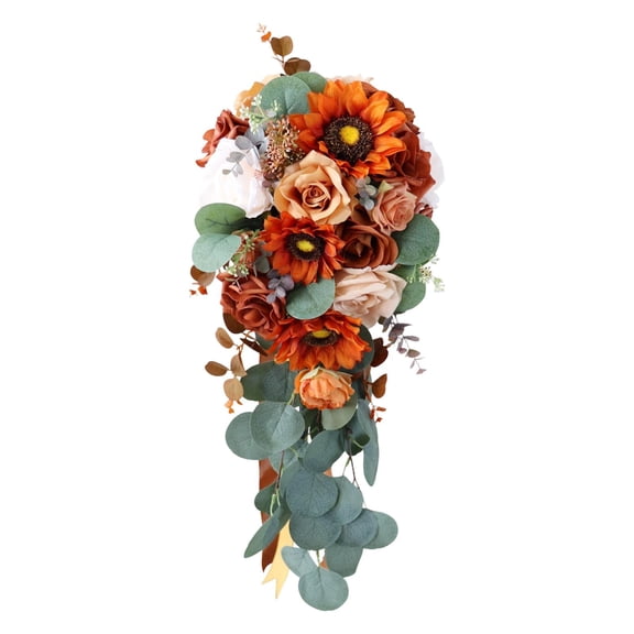 FVDPWYE Artificial Waterfall Bridal Bouquet Simulated for Celebration Proposal Party