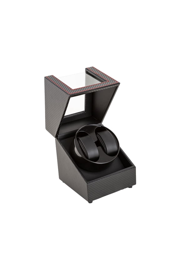Automatic Watch Winder PU Leather Single Winding Box Display USB Organizer Watch A
