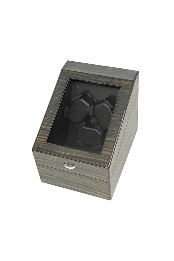 Automatic Watch Winder Winding Machine 3+3 Grids Organizer Decor Large Capacity