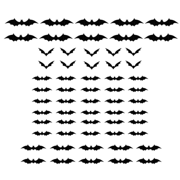 FVDPWYE Bats Wall Decor 3D Bats Halloween Decoration Home Decor Wall Sticker Black Scary Style A