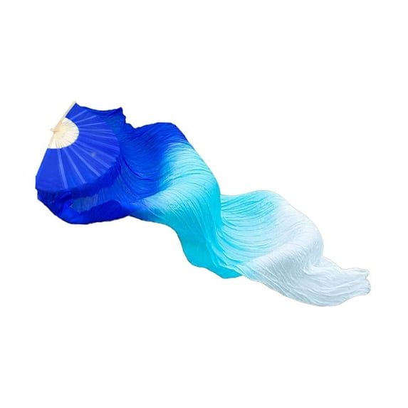 FVDPWYE Belly Dance Faux Silk Veil Fan Colorful Worship Dance Line Dancing Dancing Props Left Hand