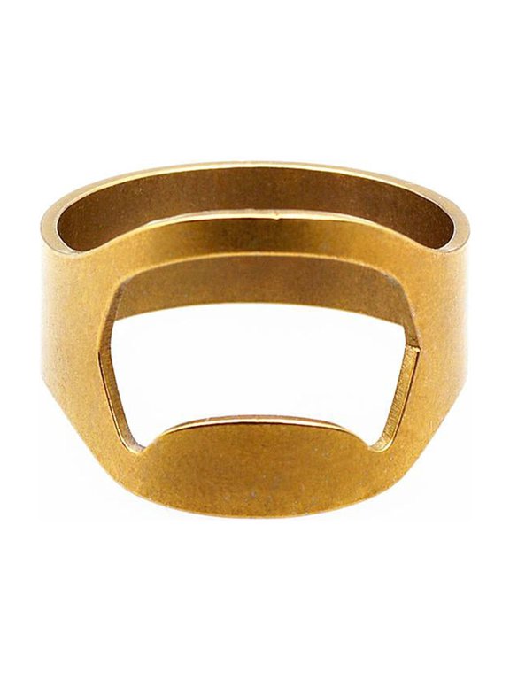 Blesiya Finger Ring Beer Bottle Opener Versatile Can Tool Ring Gold