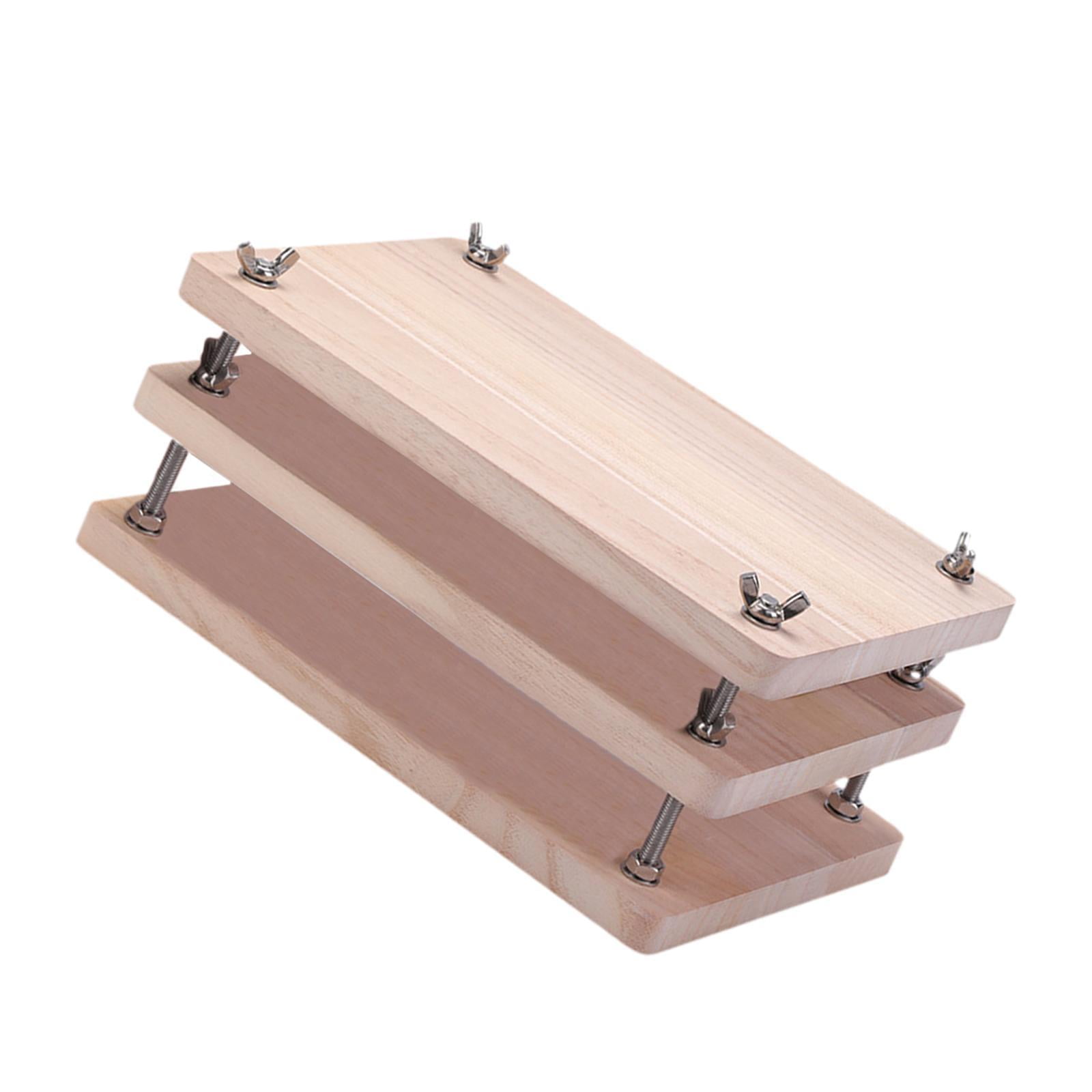 FVDPWYE Book Press Bookbinding Supplies Sturdy Portable Wood Bookbinding Press for Cards