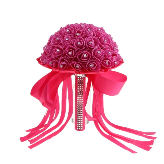 FVDPWYE Bouquet Mariage Fleur Decoration Artificial Flower With Artificial Rhinestone Rose