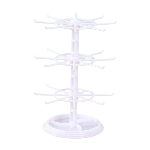 FVDPWYE Bracelet Display Stand 3 Tier Versatile for Home Organization Earrings Watch White