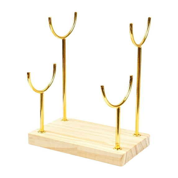 FVDPWYE Bracelet Holder Display Jewelry Storage Rack Metal Jewelry Organizer Stand Watch Stand for Bangle Vendors Store Showcase Home Gold